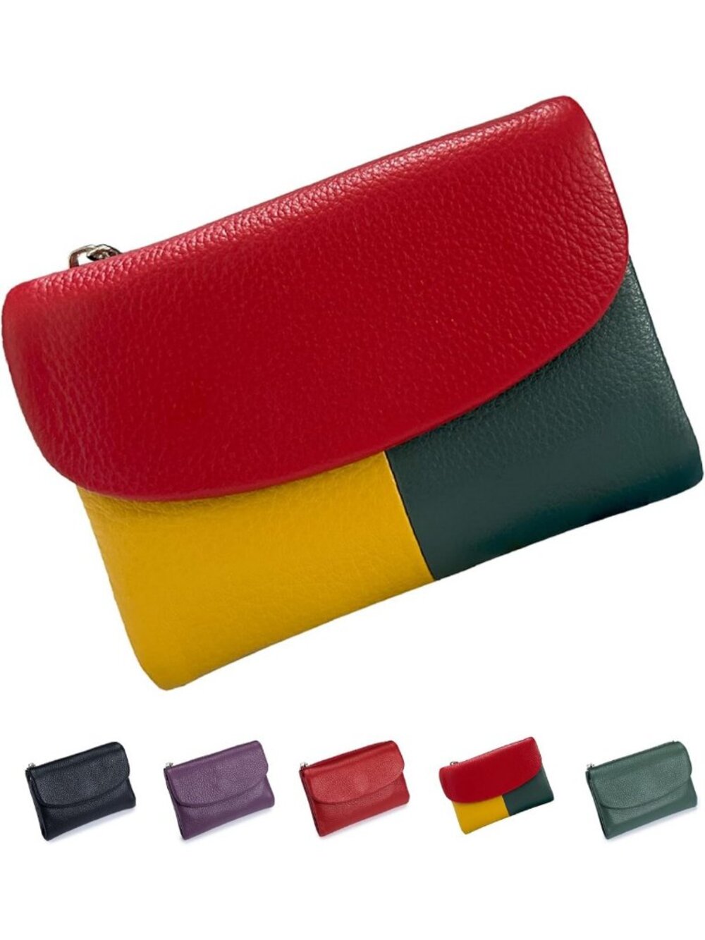Stylish Multi-Red Premium Leather Wallet | RFID Protection & Slim Design